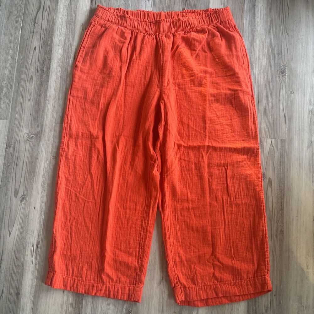 Old Navy Wide Leg Comfort Waistband 100% Cotton Pull On Casual  Pants Size XL